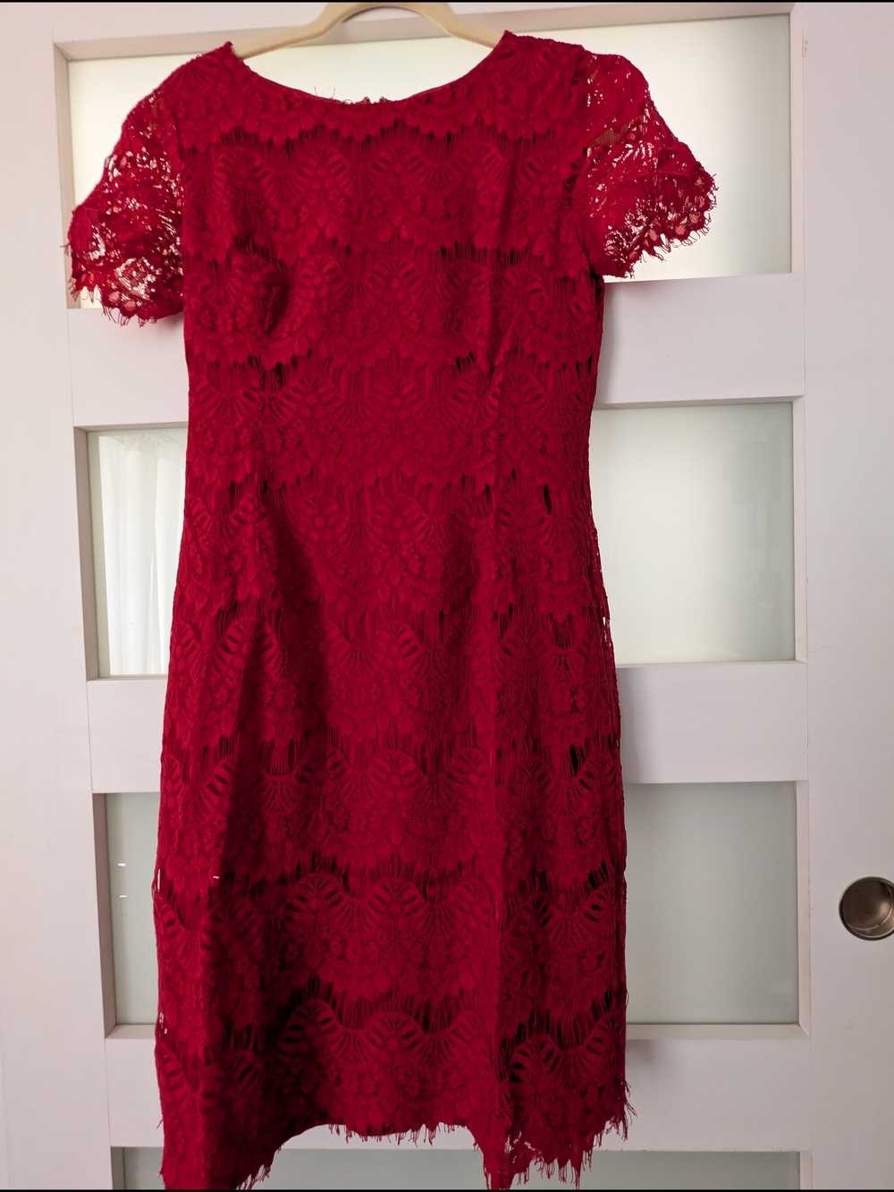 Preston & York Red Lace Midi Dress